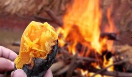 农村小孩吃烤瓜,农村小孩的烤瓜时光