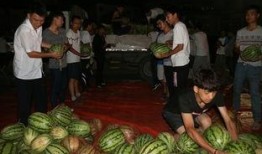 日本游客吃瓜,吃瓜乐趣无限